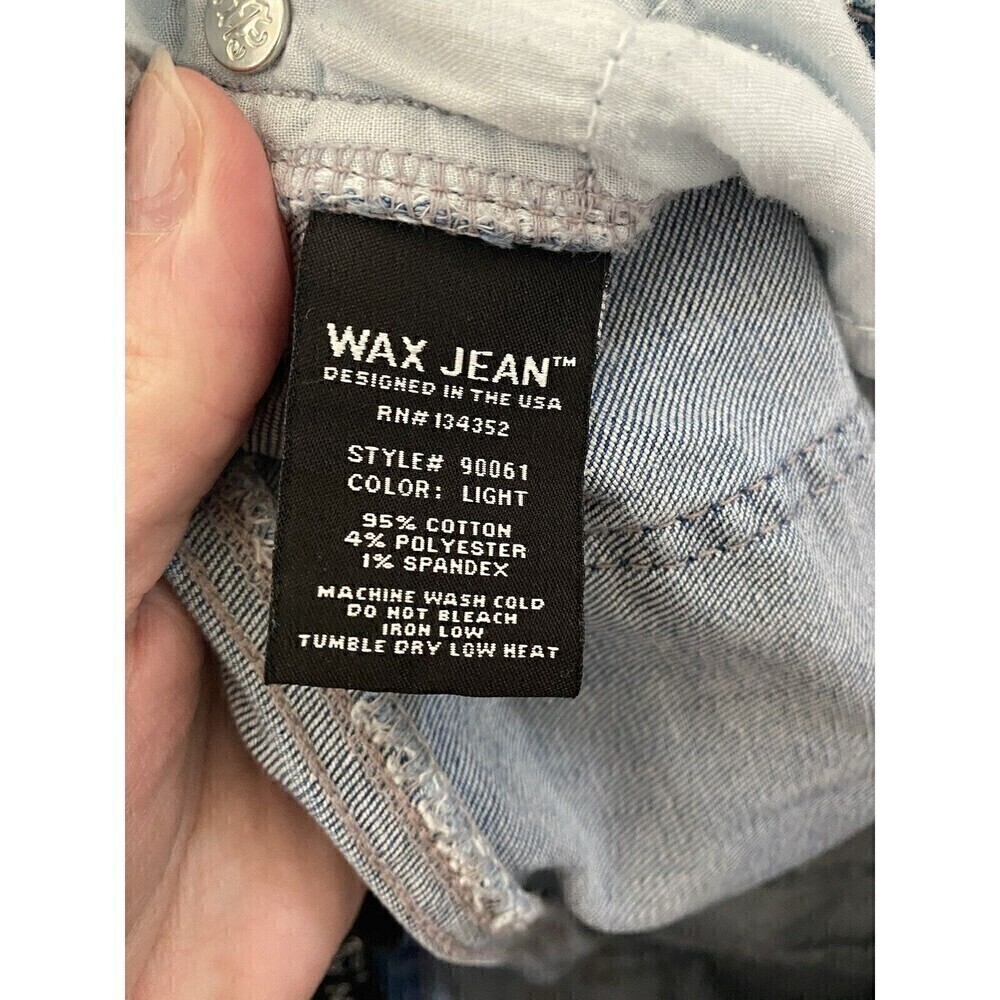 Wax Denim Destressed Jean Shorts Sz.L - Picture 4 of 5